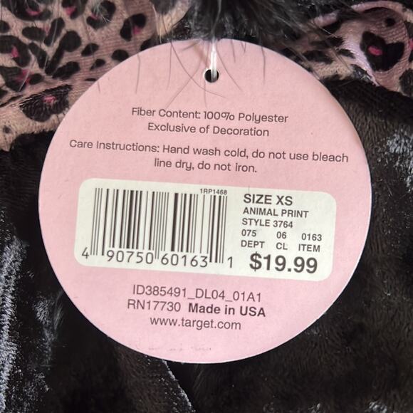 Dottie Loves Dancewear Girls XS Animal Print Leotard Boa Dress Up - Picture 5 of 9